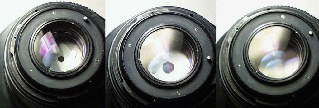 aperture - openings showing aperture blades